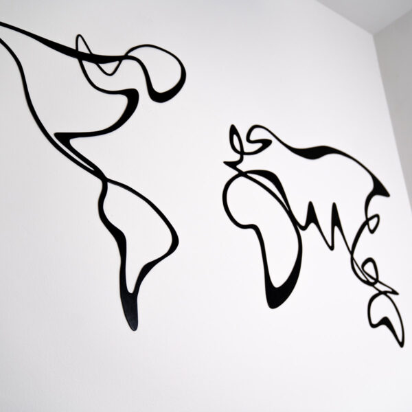Decorazione muro in ferro mondo